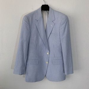 Brooks Brothers Blue Stripe Seersucker Sport Coat